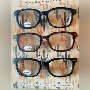 Max Studio 3 Pack Readers Mayte Blue, T. brown, Black +1.50
